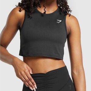 Gymshark Charcoal High-Neck Sports Bra